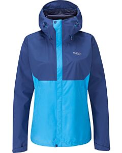 Chaqueta Rab Downpour Eco Jacket mujer alaska blue (azul)