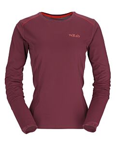 Camiseta Rab Force LS Tee Wmns morado - deep heather